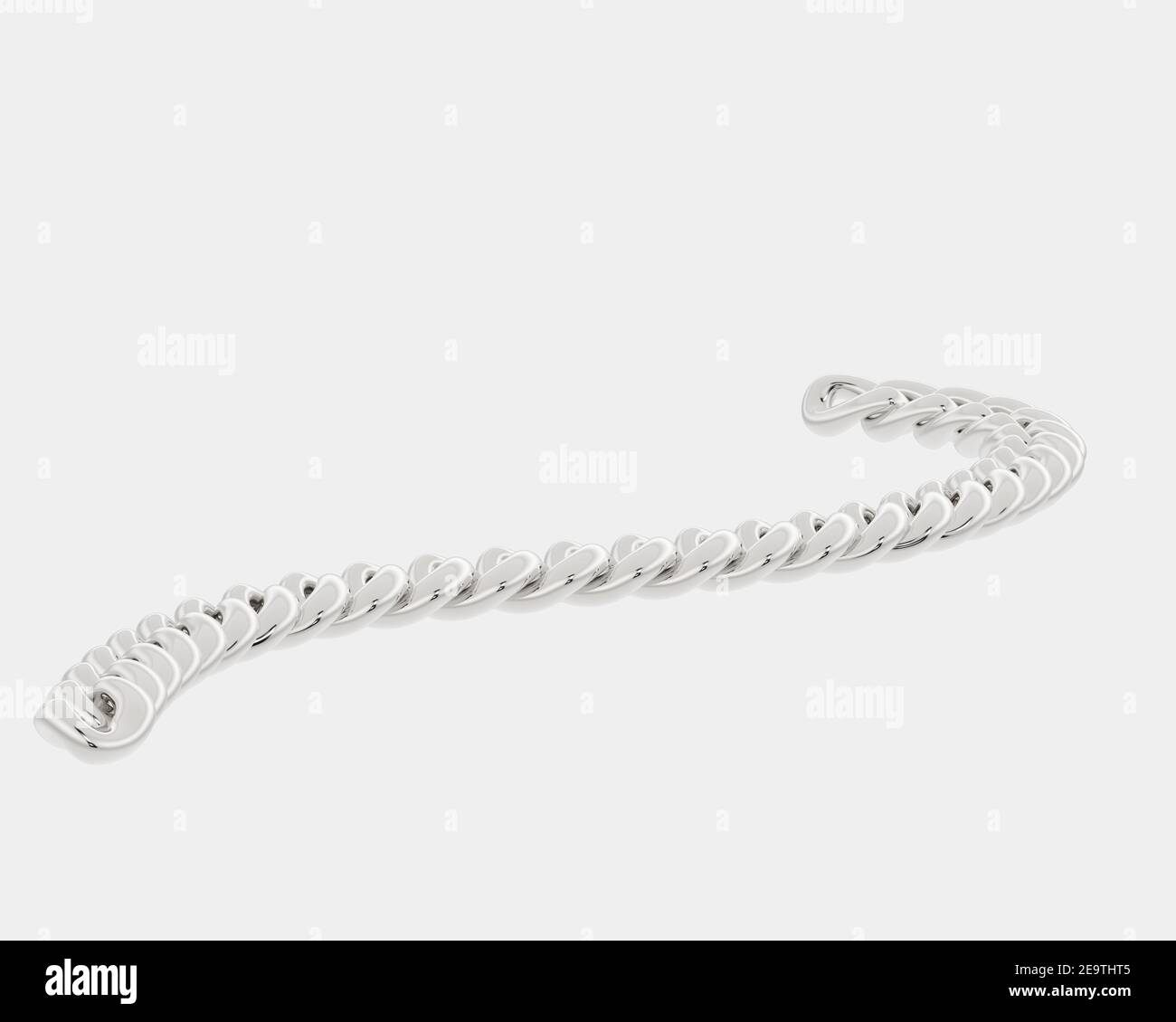 Goldkette isoliert auf weißem Hintergrund. 3D Rendering - Illustration Stockfoto