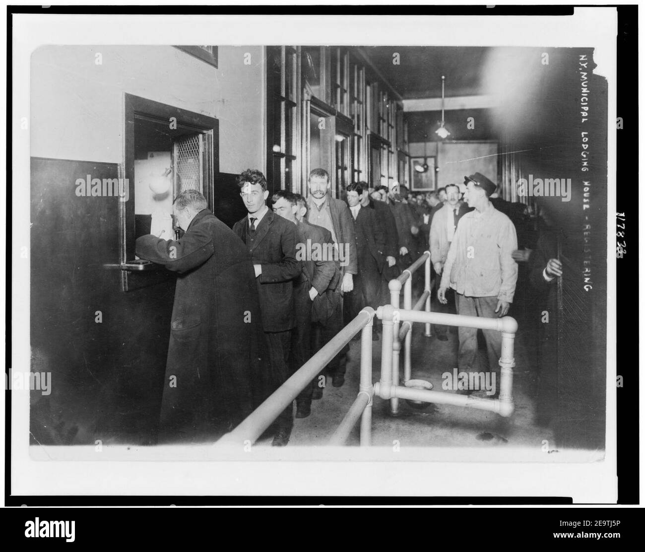 New York kommunale Unterbringung Haus - Registrierung Stockfoto