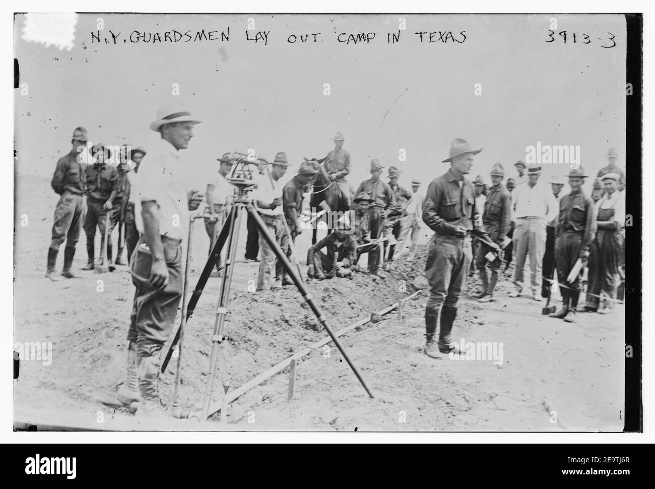 N.y. Gardisten auslegen Camp in Texas Stockfoto