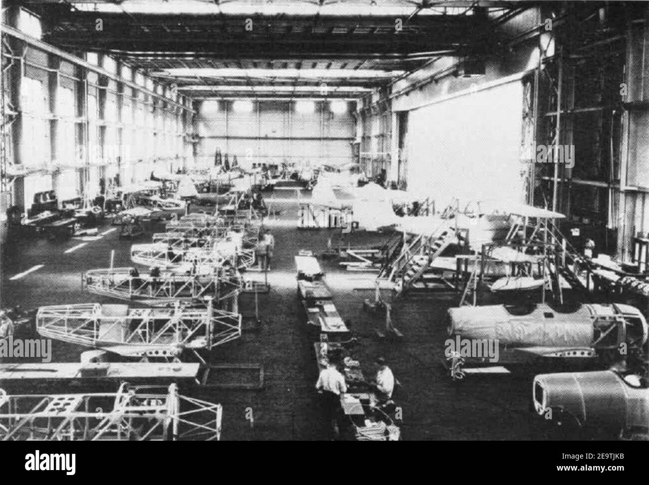 N3N Produktion in der Marineflugzeugfabrik c1937. Stockfoto