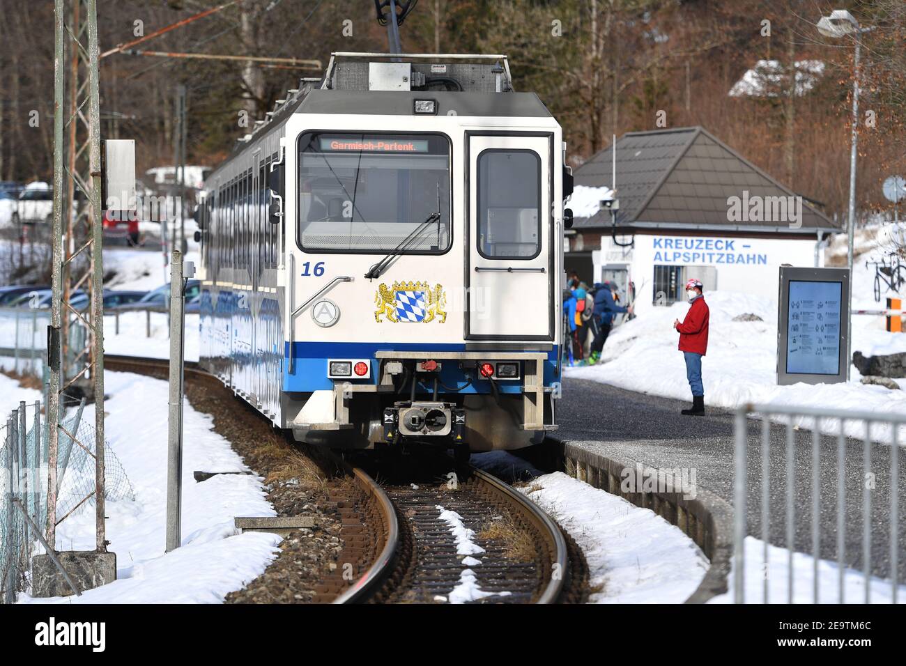 Garmisch Partenkirchen Deutschland Februar 2021 04th Skigebiet 