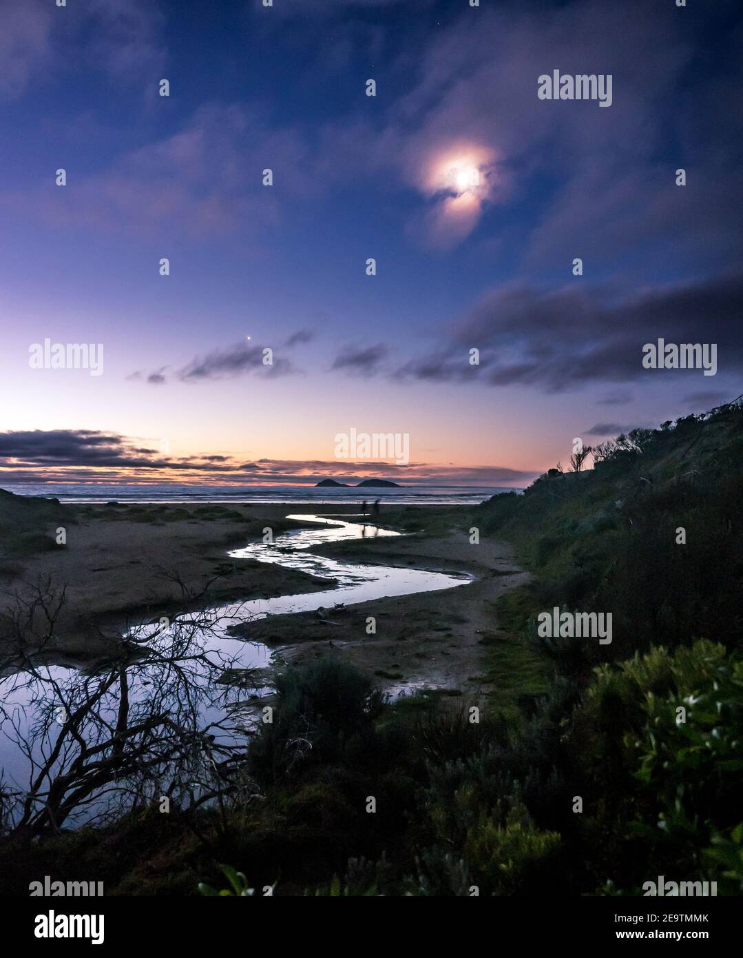 Ein Wochenende Abenteuer hinunter zum Wilsons Promontory Nationalpark Camping Campingplatz am oberon Strand Stockfoto