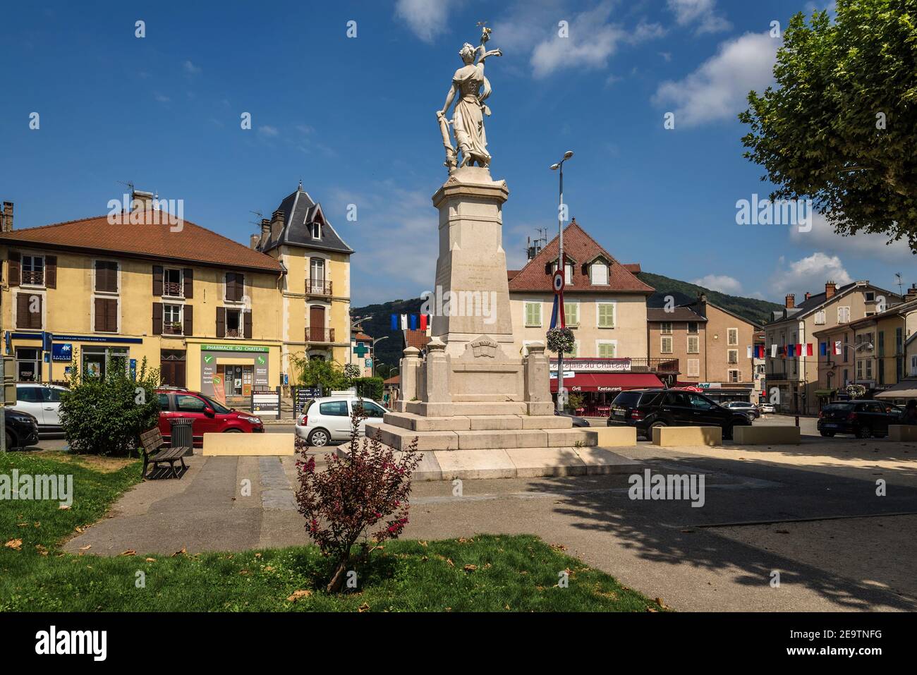 Vizille Stadt in der Nähe von Grenoble Stockfoto
