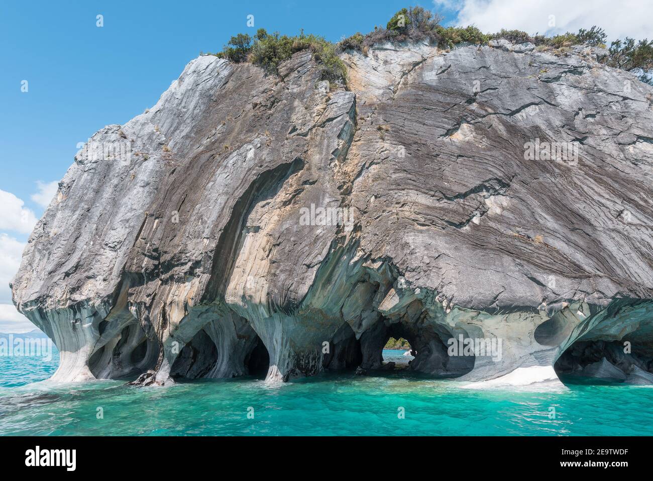 Marmor Kathedrale des Lago General Carrera, chilenischen Patagonien Stockfoto