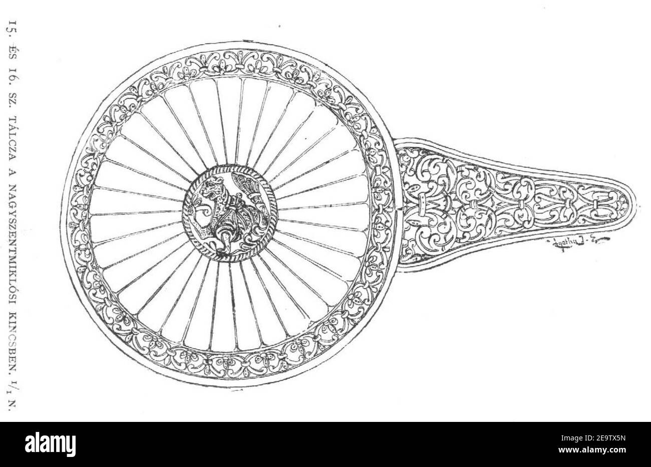 Nagyszentmiklos 15-16 talca - Hampel 1894. Stockfoto