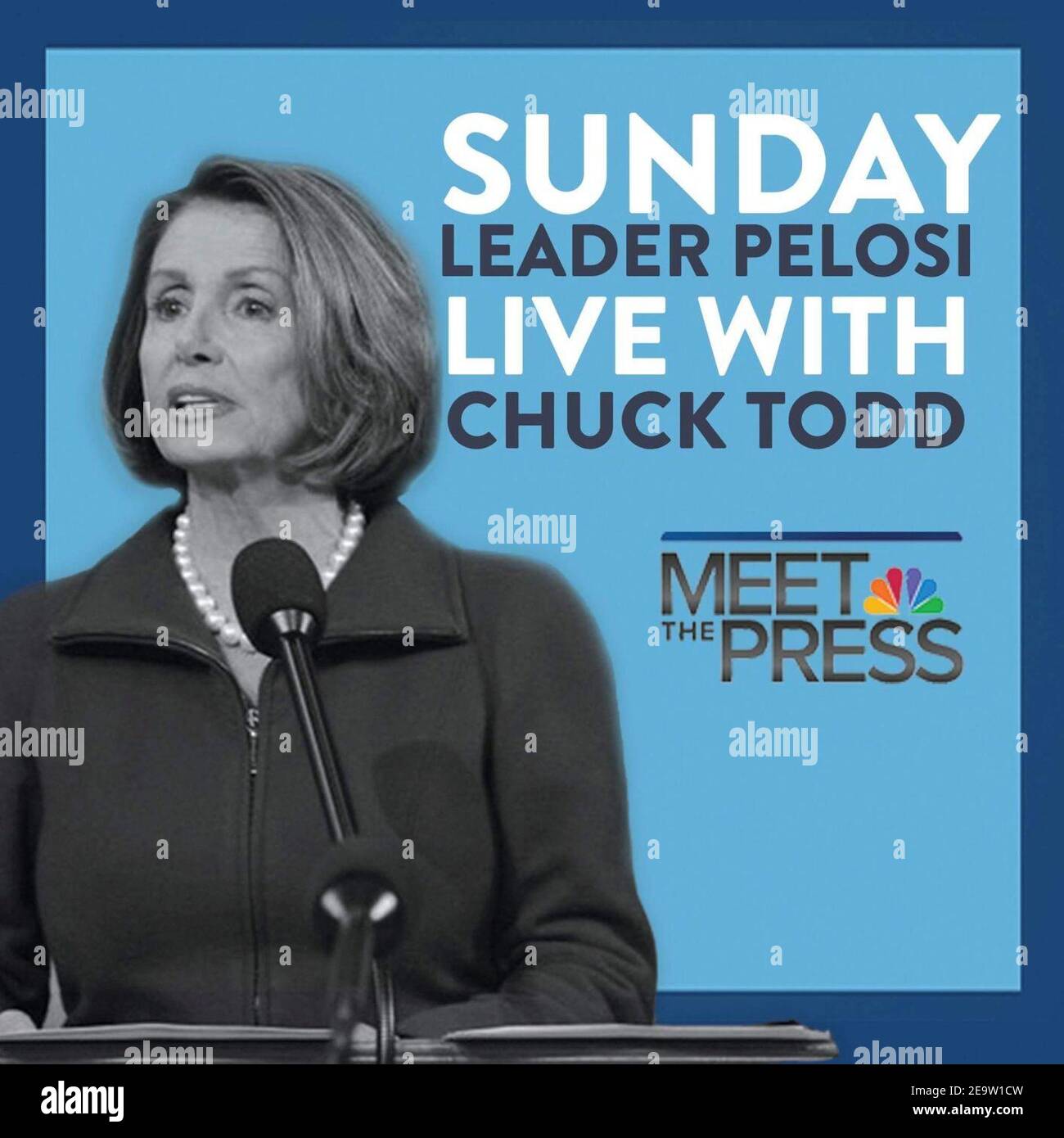 Nancy Pelosi Chuck Todd Treffen Sie die Presse 6F141980-5E3F-4D31-A8A1-0421184925ED. Stockfoto