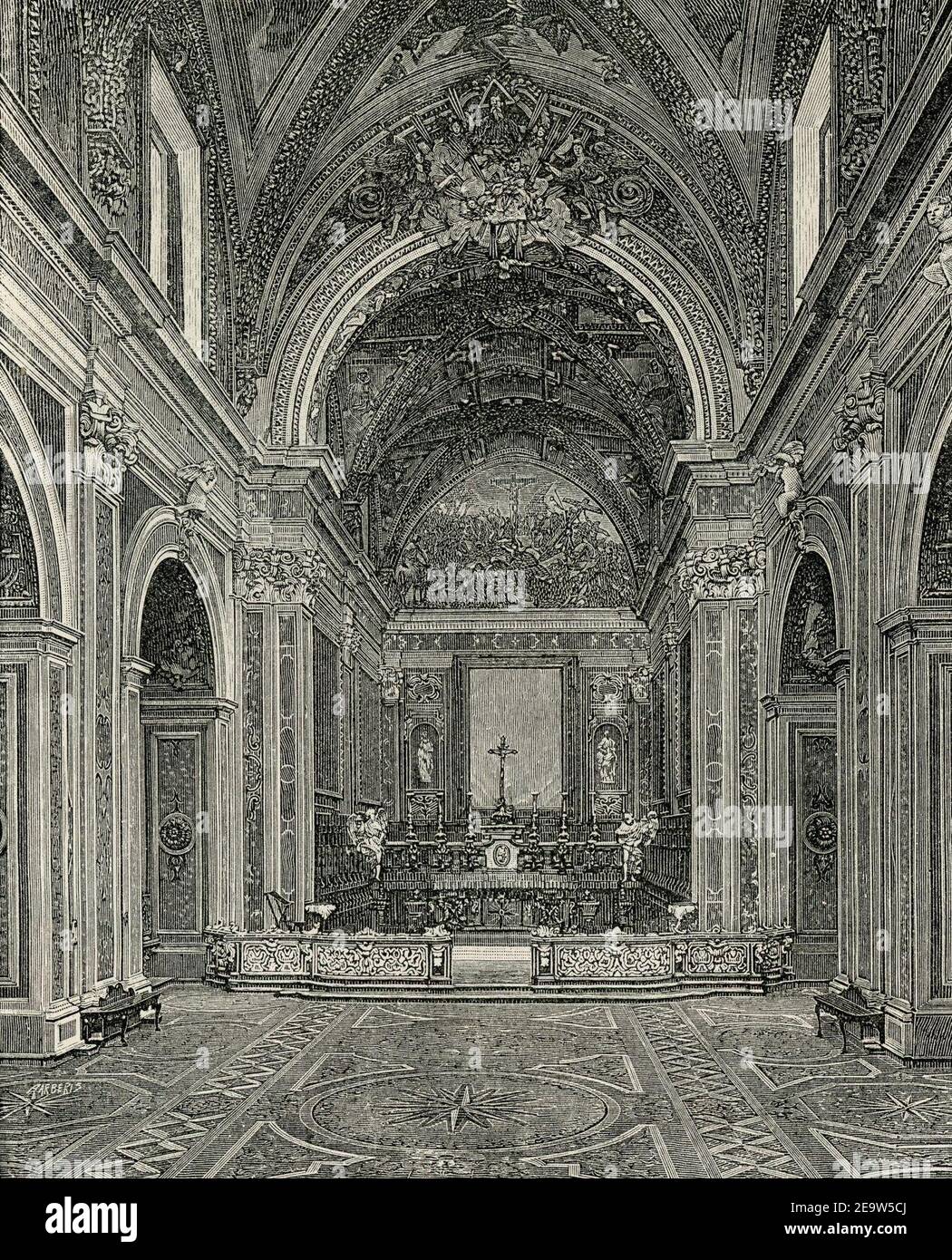 Napoli interno della chiesa di San Martino. Stockfoto