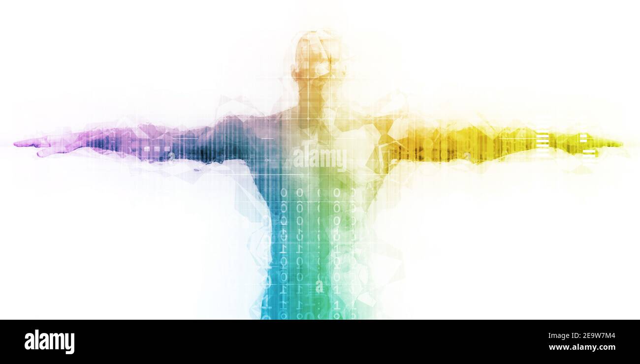 Business Technology Information Management als Unternehmenshintergrund Stockfoto