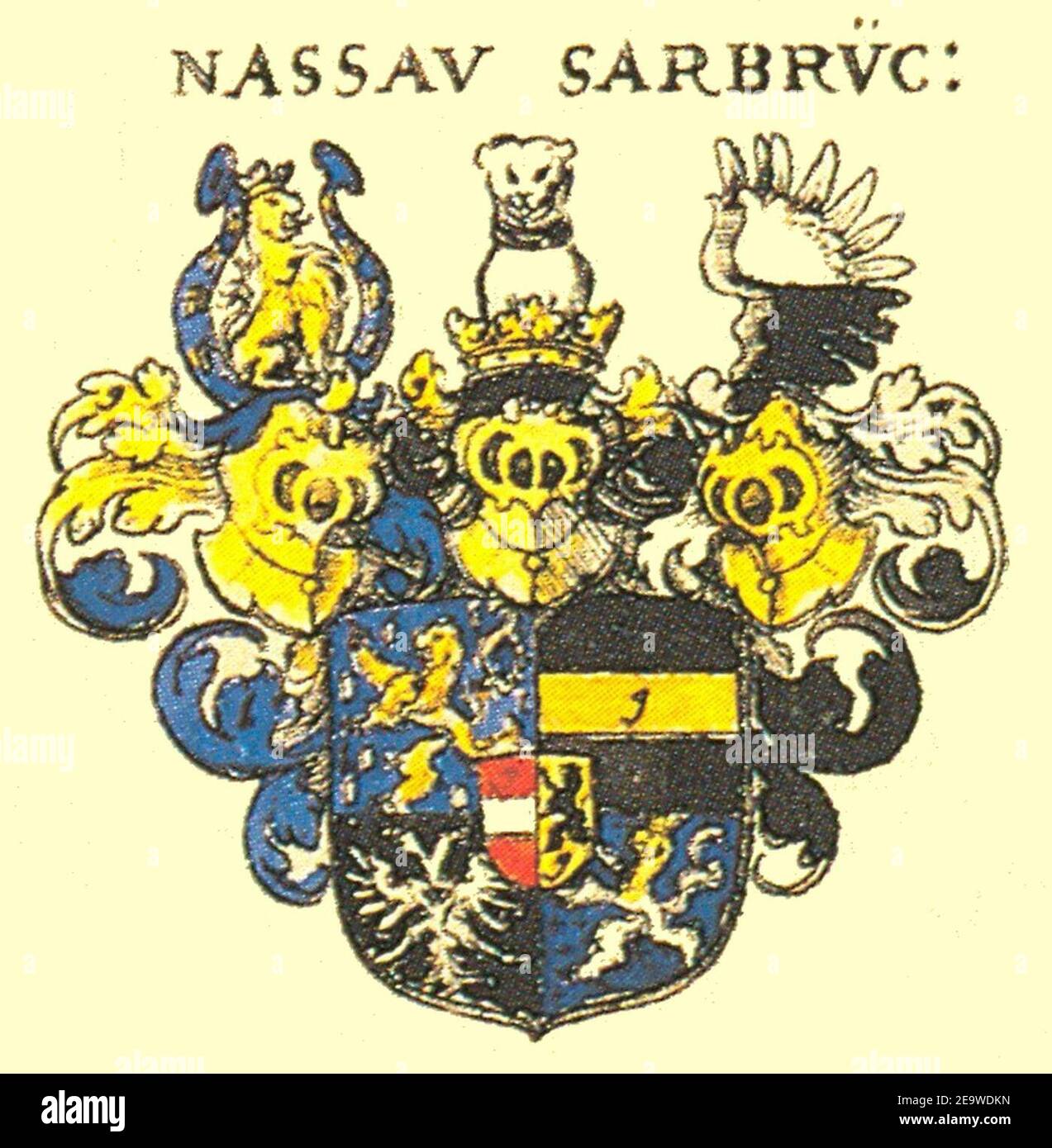 Nassau Saarbrücken Siebmacher014 - Grafen. Stockfoto