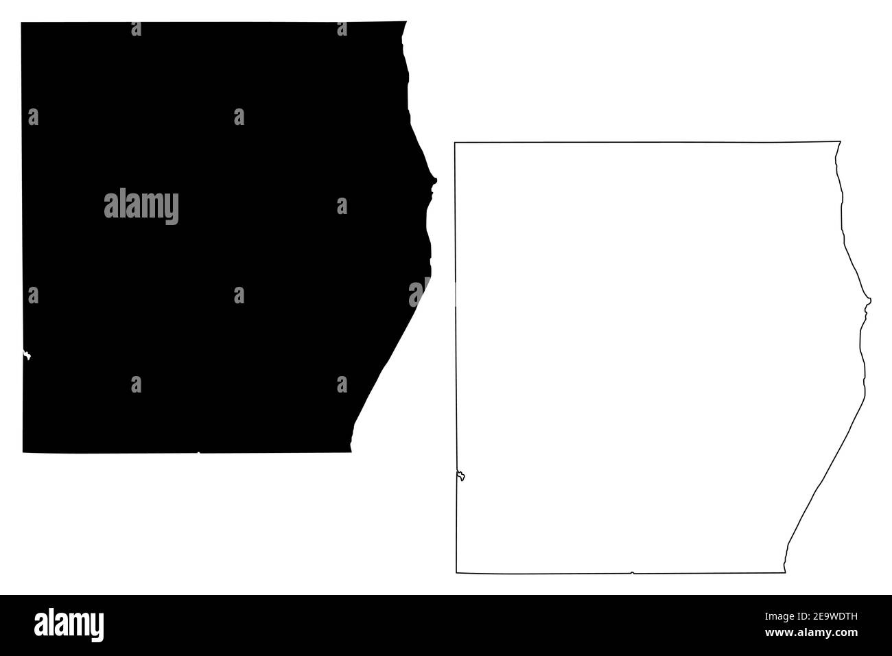 Sheboygan County, State of Wisconsin (U.S. County, United States of America, US) Karte Vektor Illustration, scribble Skizze Sheboygan Karte Stock Vektor