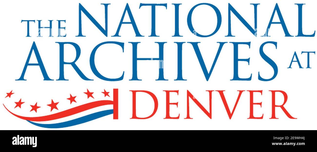 National Archives at Denver Logo. Stockfoto