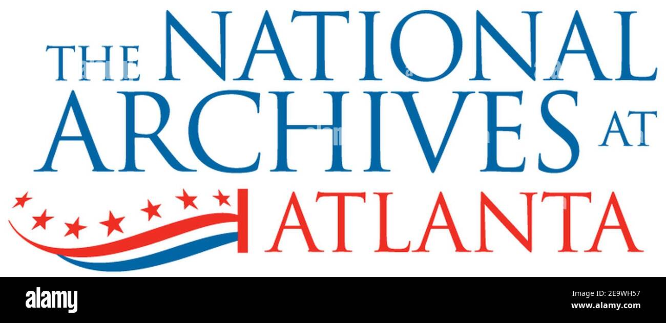 National Archives at Atlanta Logo. Stockfoto