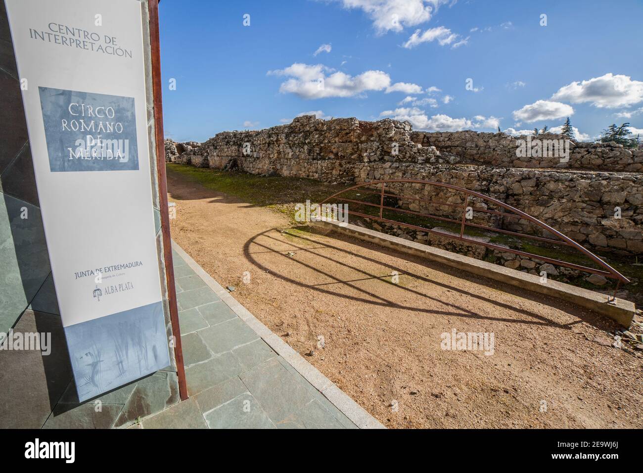 Merida, Spanien - 12th. Dez 2020: Imperial City Circus von Emerita Augusta, Merida, Spanien. Eines der größten des römischen Reiches Stockfoto