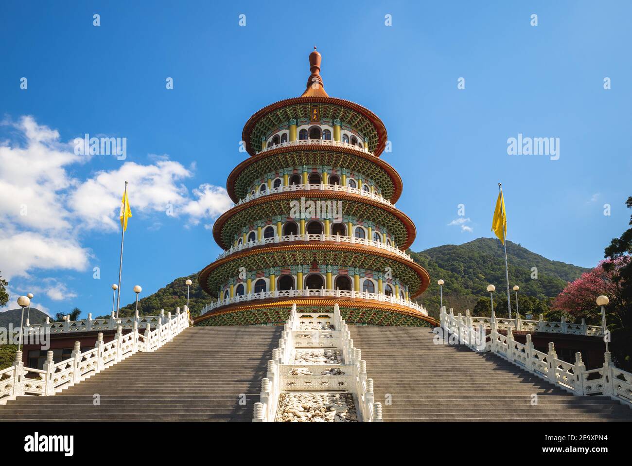 Wuji Tianyuan Tempel in New Taipei City, Taiwan. Übersetzung: Tianyuan. Stockfoto