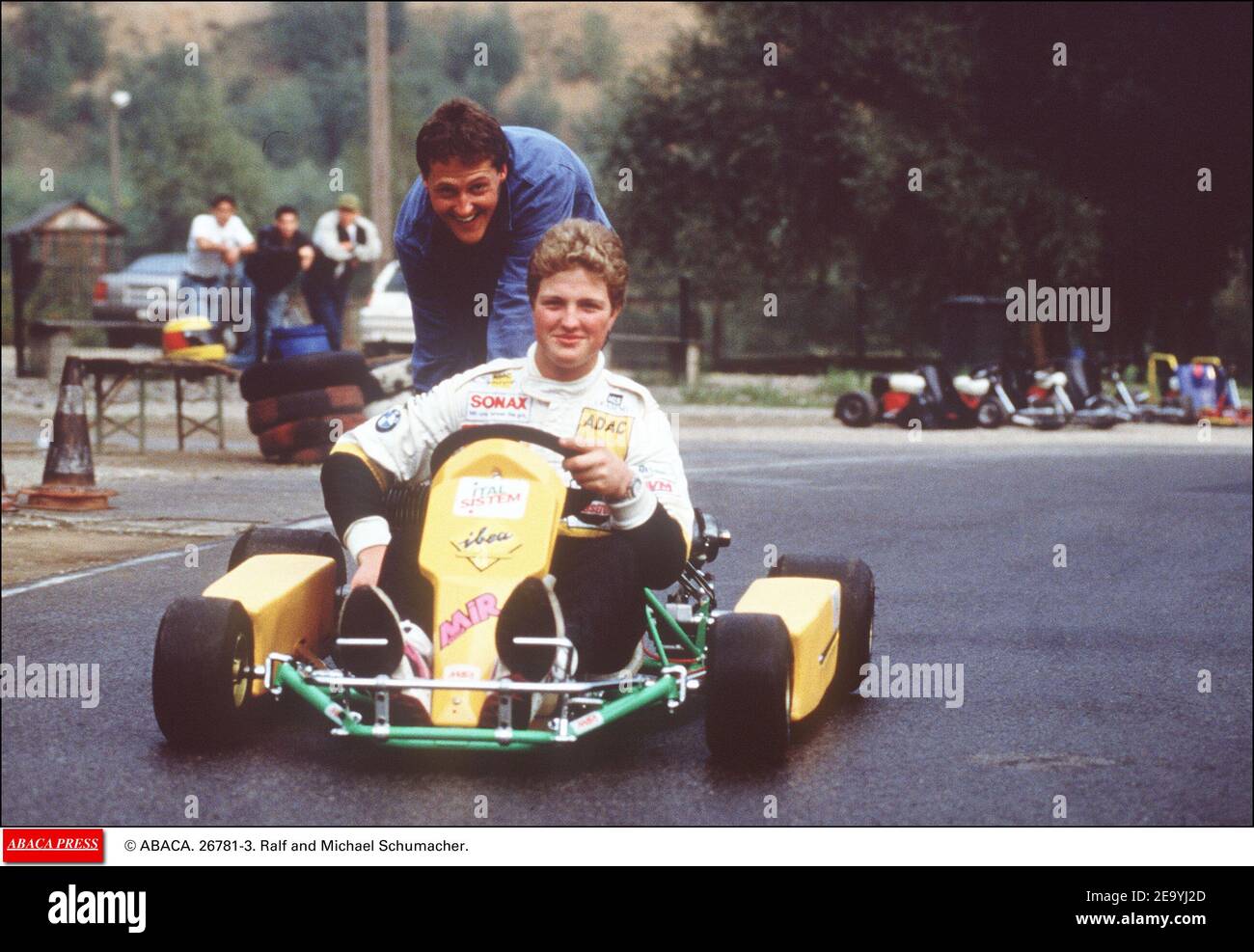 © ABACA. 26781-3. Ralf und Michael Schumacher. Stockfoto