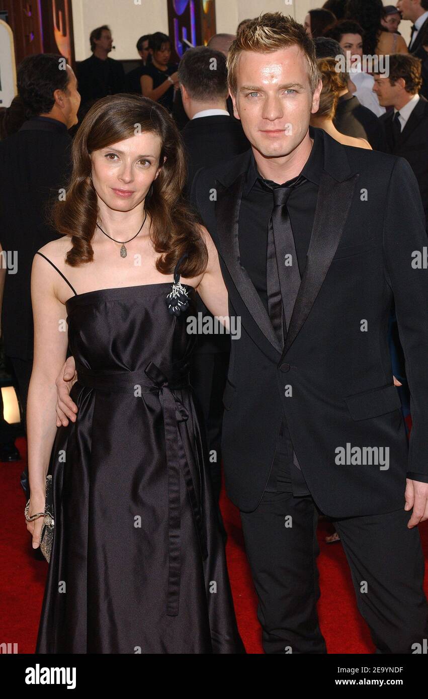 Ewan McGregor und seine Frau Eve Mavrakis kommen am 16. Januar 2005 bei den Annual Golden Globe Awards 62nd in Los Angeles, CA, USA an. Foto von Hahn-Khayat/ABACA Stockfoto