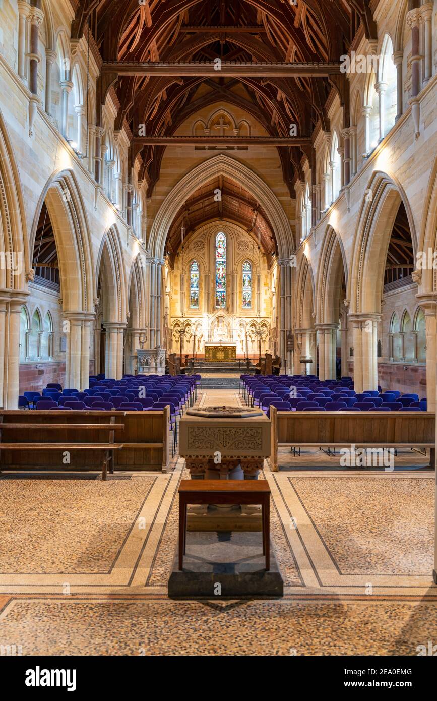 Interior, Holy Trinity Church, Privett, Hampshire Großbritannien Stockfoto