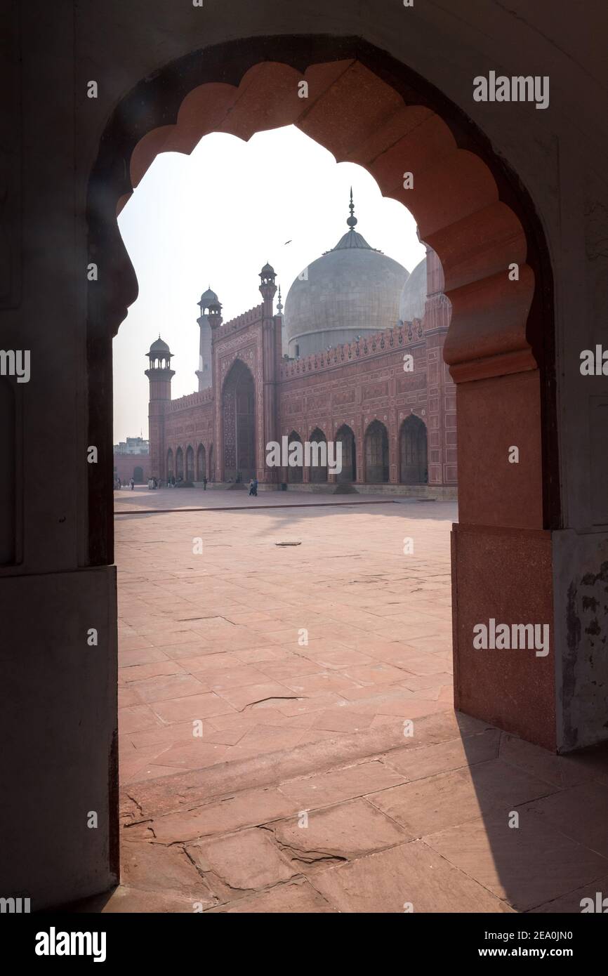 Die Badshahi Moschee, Lahore, Punjab, Pakistan Stockfoto