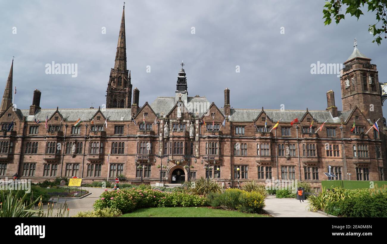 Coventry City Council Building und die Kathedrale Türme Stockfoto