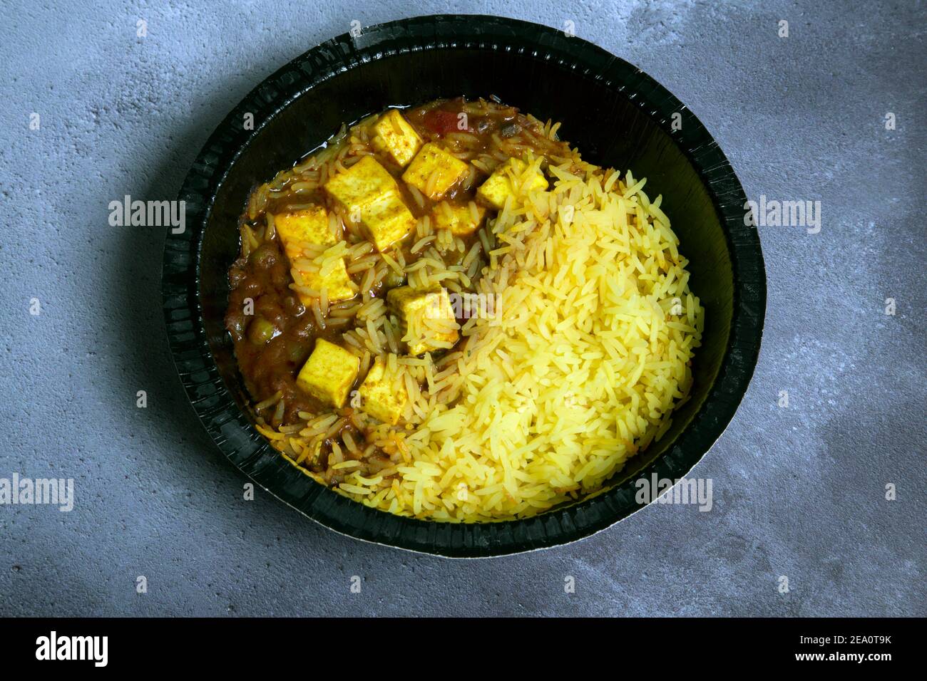 Gekochte Paneer Masala Fertigmahlzeit Stockfoto