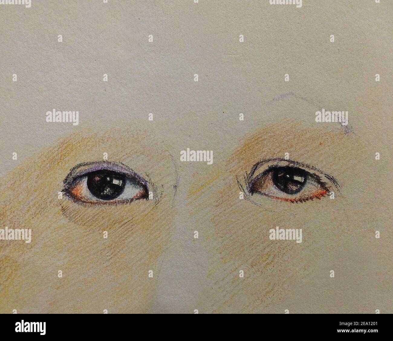 Zeichnen Skizzieren Linie das Auge Stockfoto