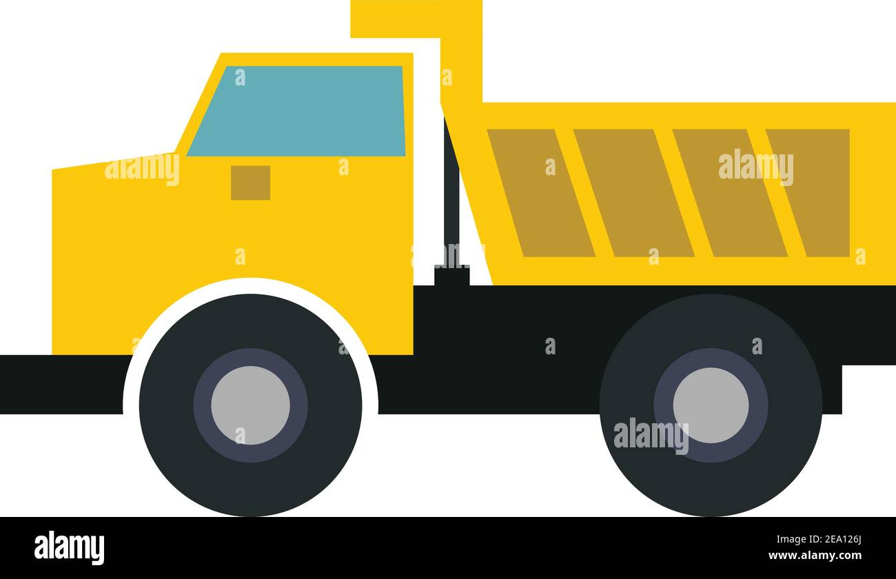 Dumb Truck Großmotor Fahrzeug Clipart Abbildung isoliert in weiß Hintergrund Stock Vektor