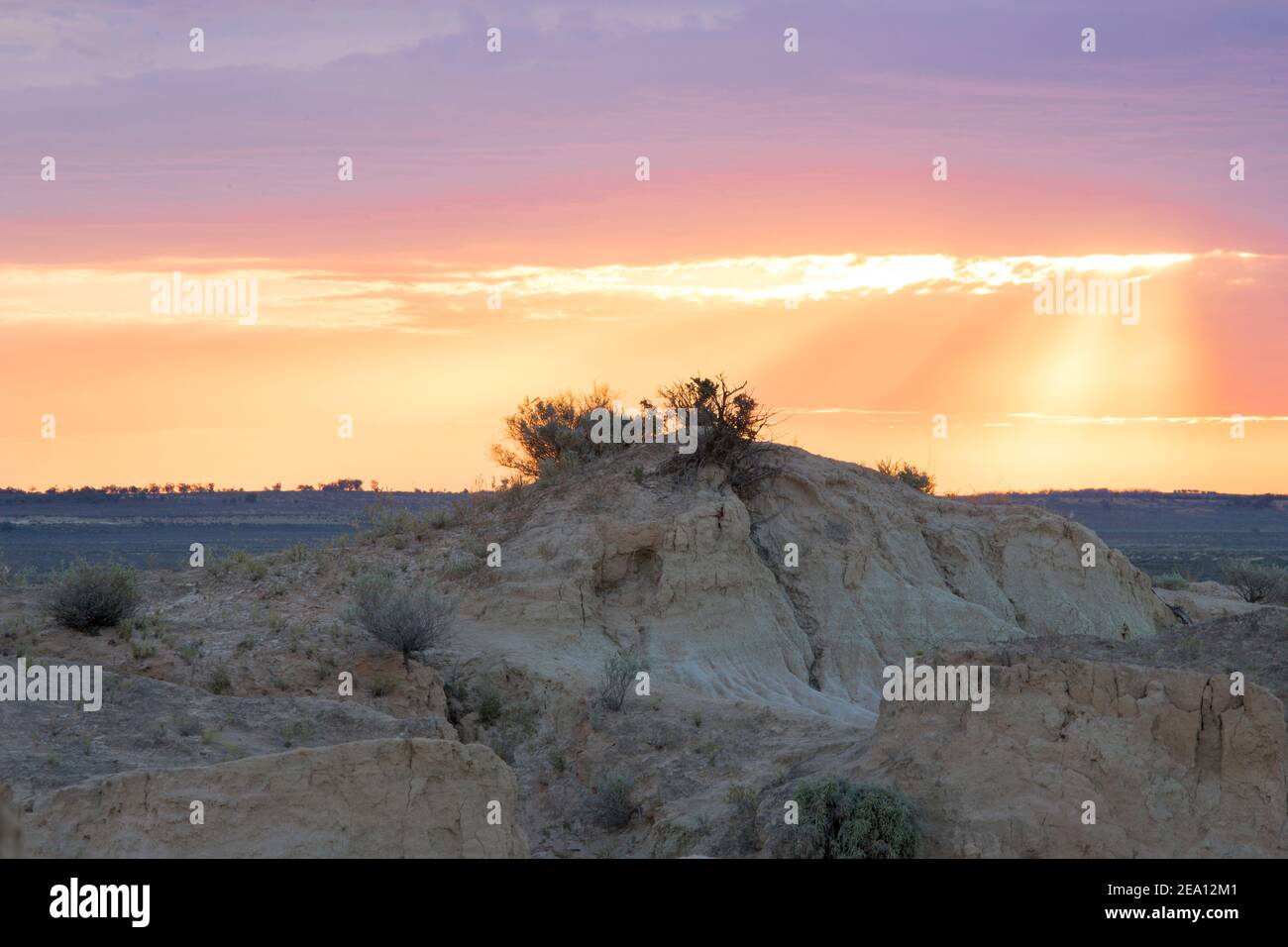 Fotos von Mungo Nationalpark und Hauptcampingplatz Stockfoto