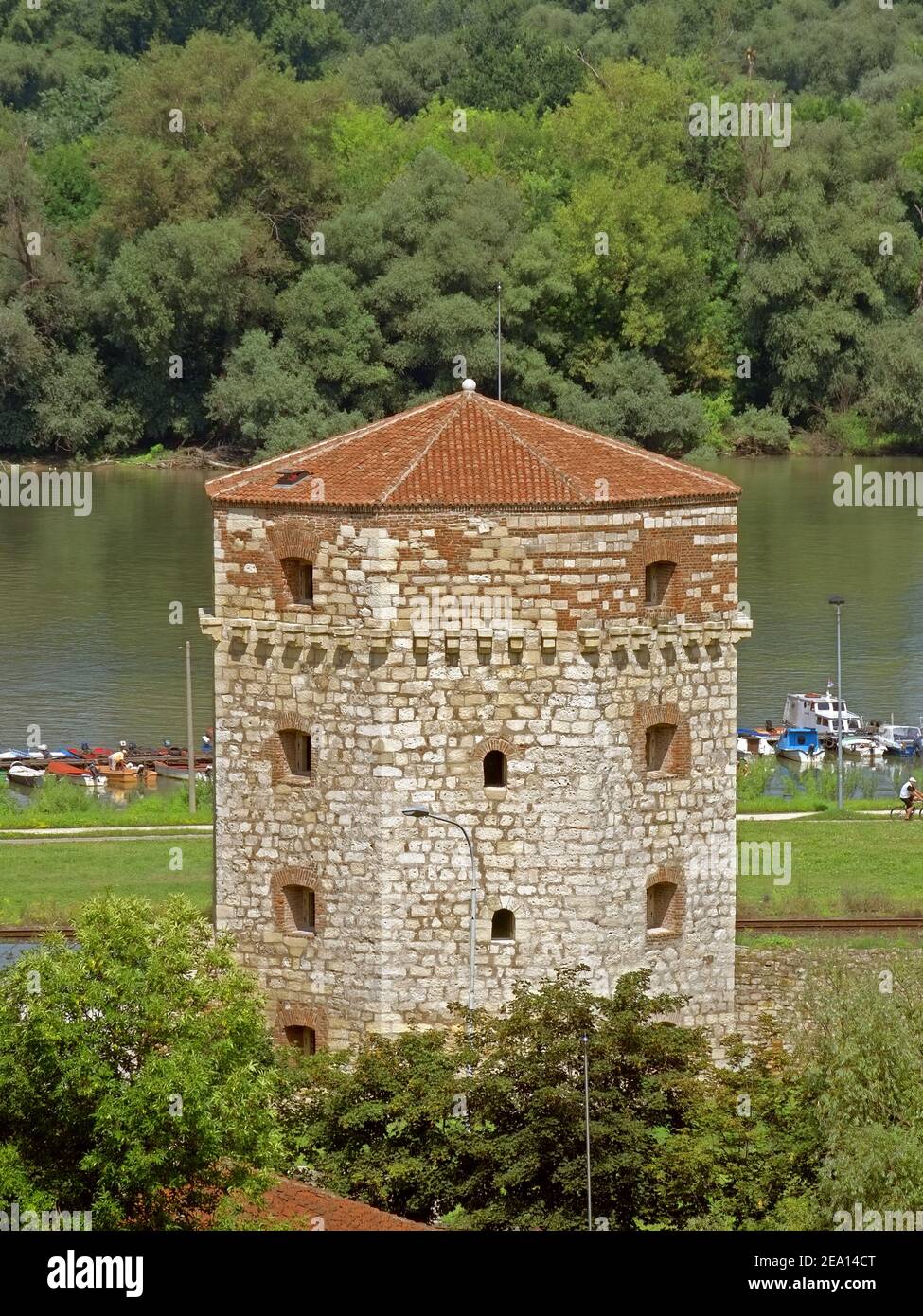 Achteckige Nebojsa Turm Kalemegdan Festung, Belgrad Stockfoto