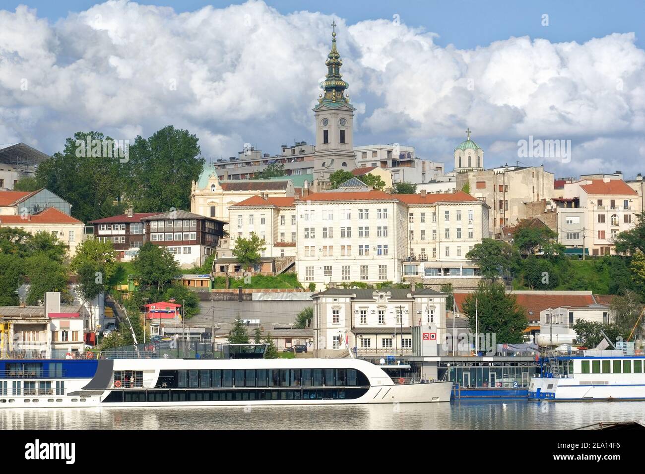 Wolken auf der Altstadt von Belgrad, Serbien Stockfoto