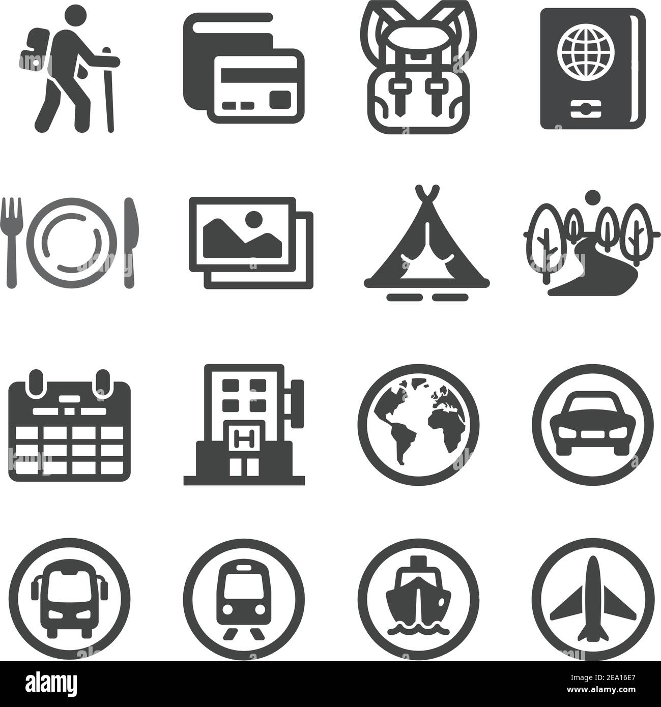Reisen-Icon-set Stock Vektor Reisen-Icon-set Stock Vektor