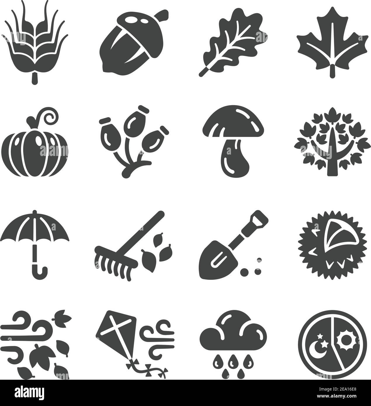 Herbstsymbol gesetzt Stock Vektor