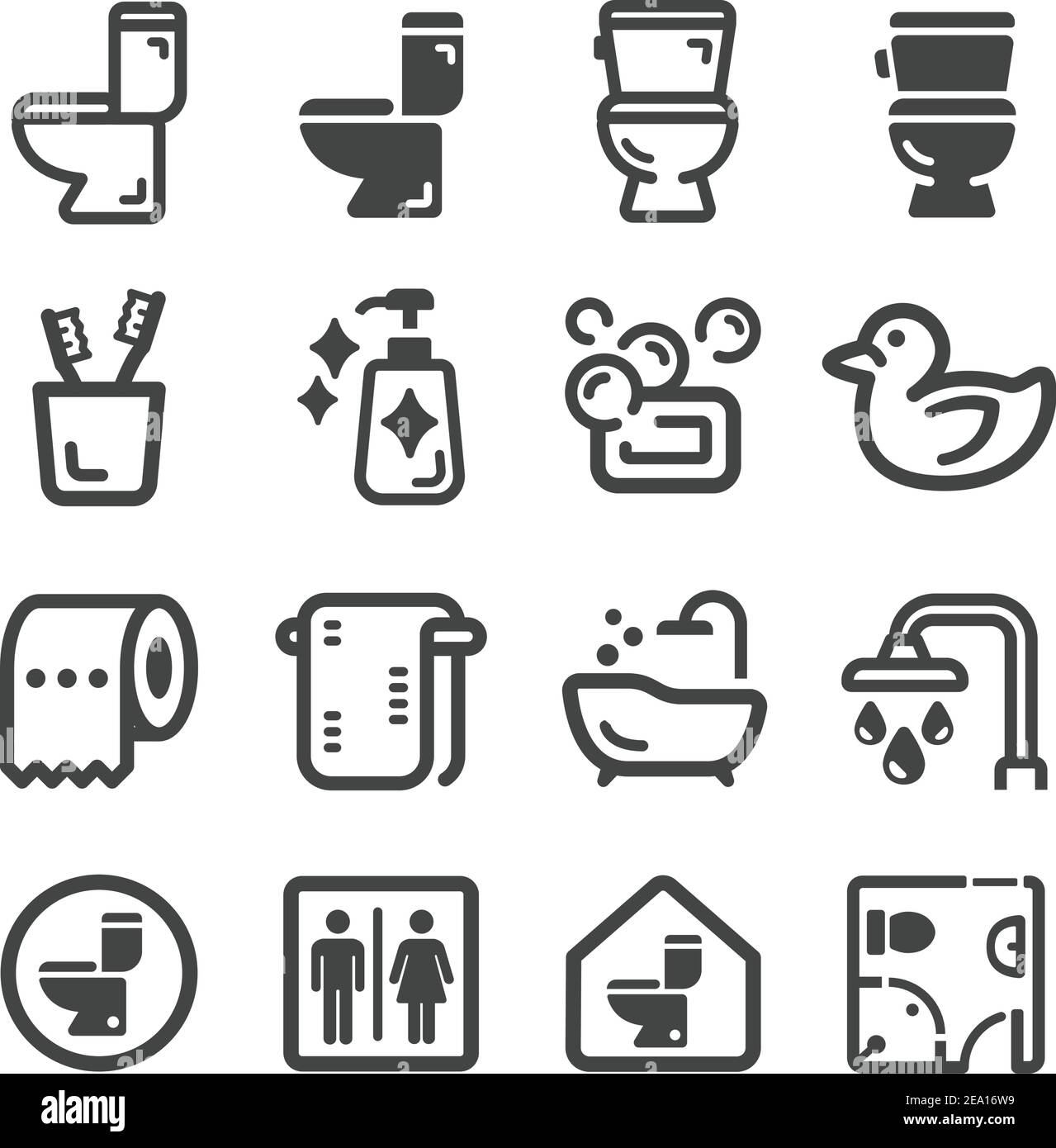 Badezimmer, Toilettensymbol Stock Vektor