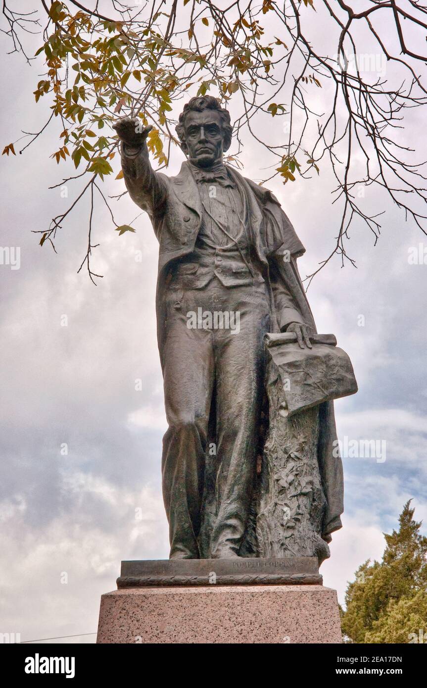 Stephen F Austin, 'der Vater von Texas', Grabdenkmal, von Pompeo Coppini, Texas State Cemetery in Austin, Texas, USA Stockfoto