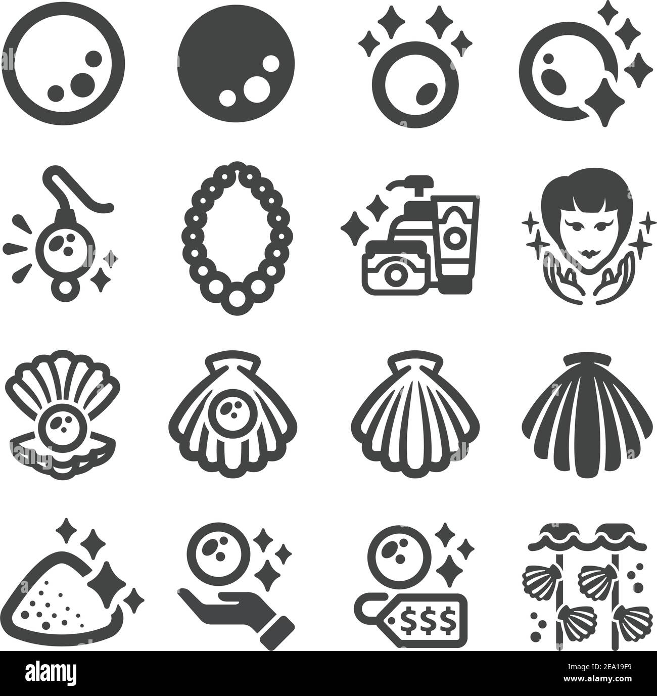 Pearl jewelry Stock-Vektorgrafiken kaufen - Alamy