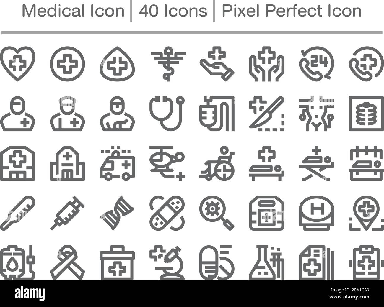 Symbol für medizinische Linie, bearbeitbarer Strich, Pixel-perfektes Symbol Stock Vektor
