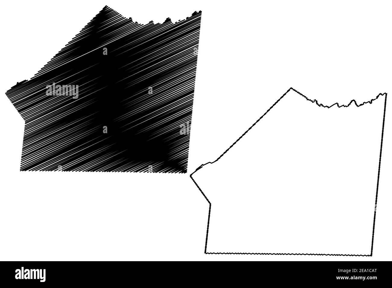 Union County, North Carolina State (U.S. County, United States of America, USA, U.S., US) Kartenvektordarstellung, Scribble Sketch Union map Stock Vektor