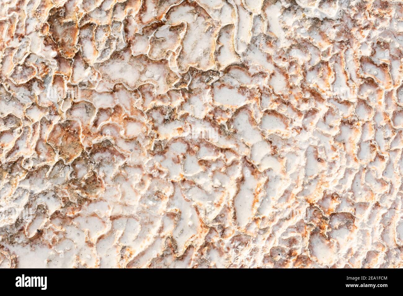 Ein abstrakter Hintergrund aus geothermischen Gewässern. Stockfoto