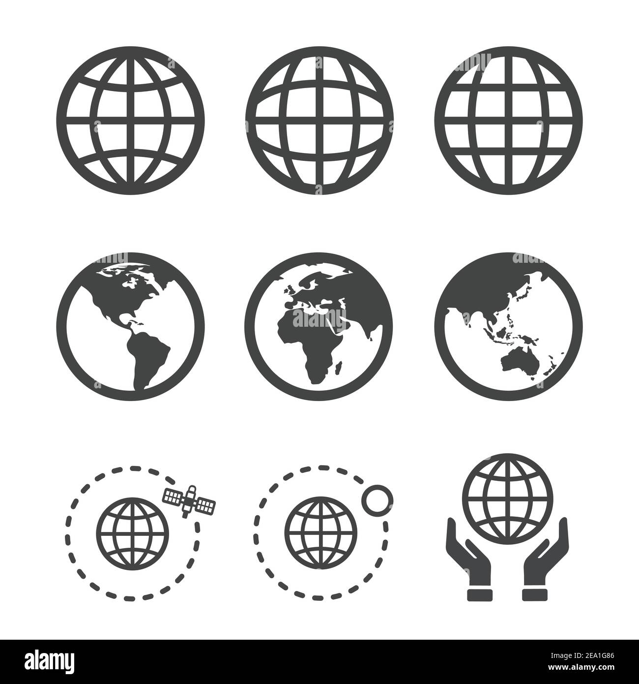 Erde, Globus-Symbol Stock Vektor