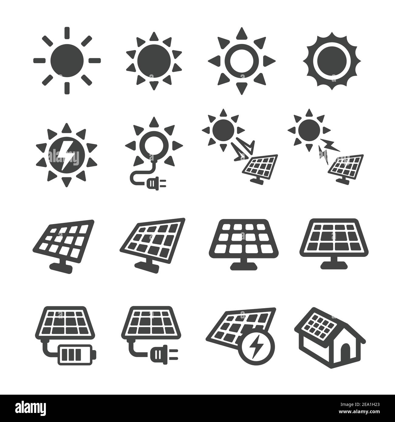 Symbol für Solarenergie Stock Vektor