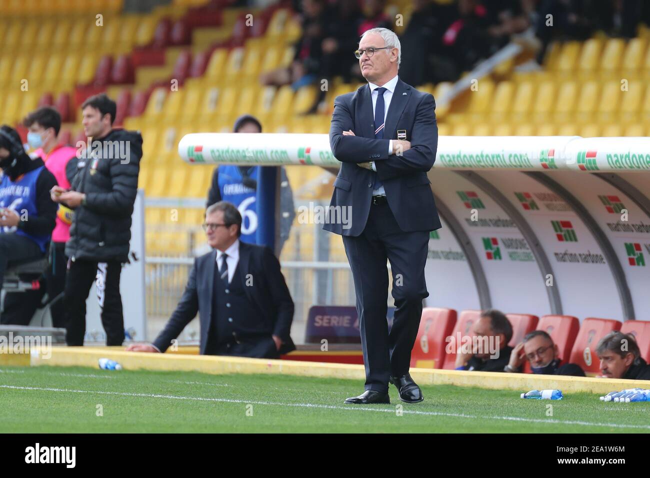 Trainer Claudio Ranieri (UC Sampdoria) während der Serie A Fußballspiel zwischen Benevento - Sampdoria, Stadio Ciro Vigorito am 07. Februar 2021 in Benevento Italien / LM Stockfoto