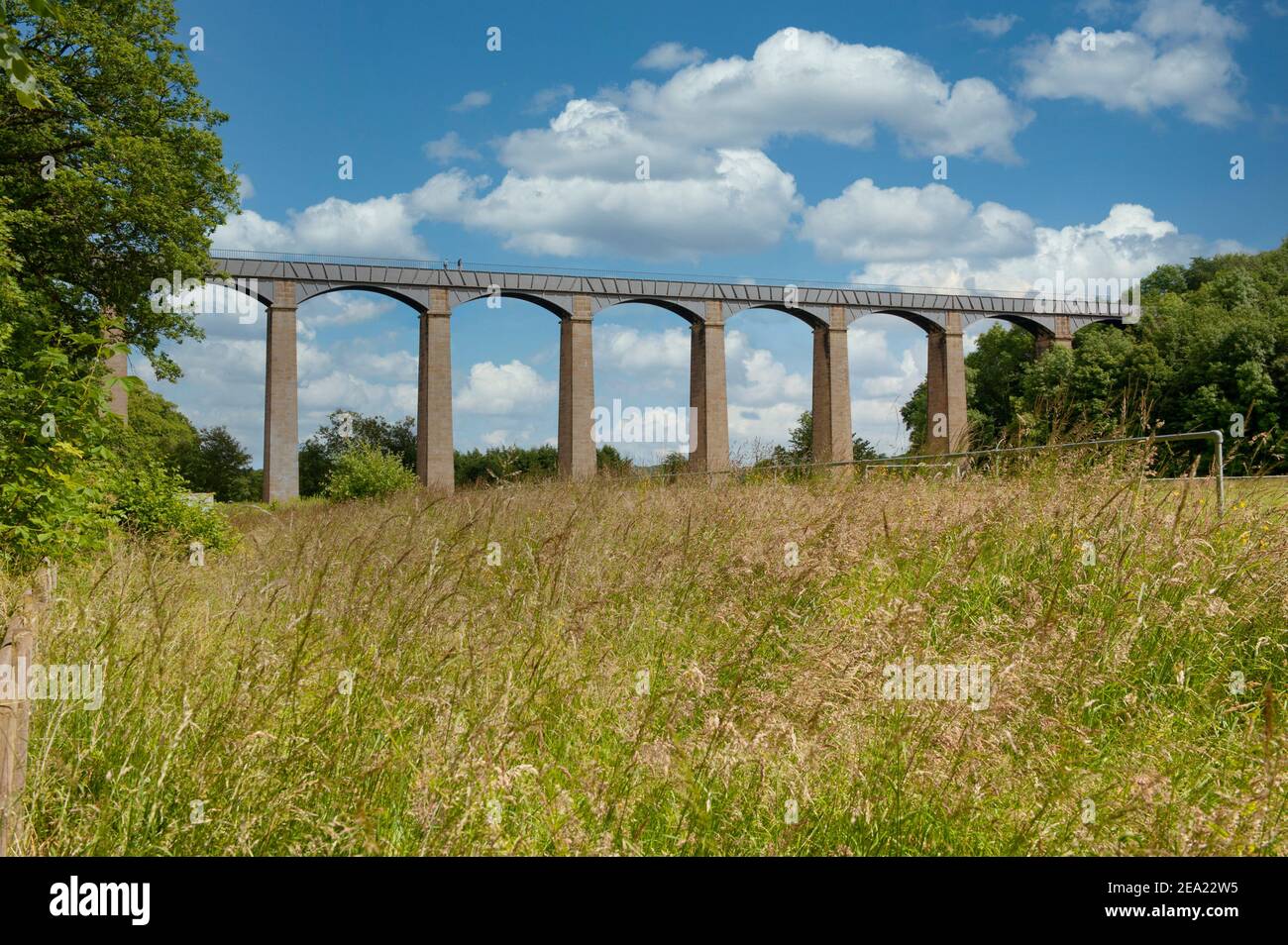 Pontcysyllte Aquädukt trägt den Llangollen Kanal Stockfoto