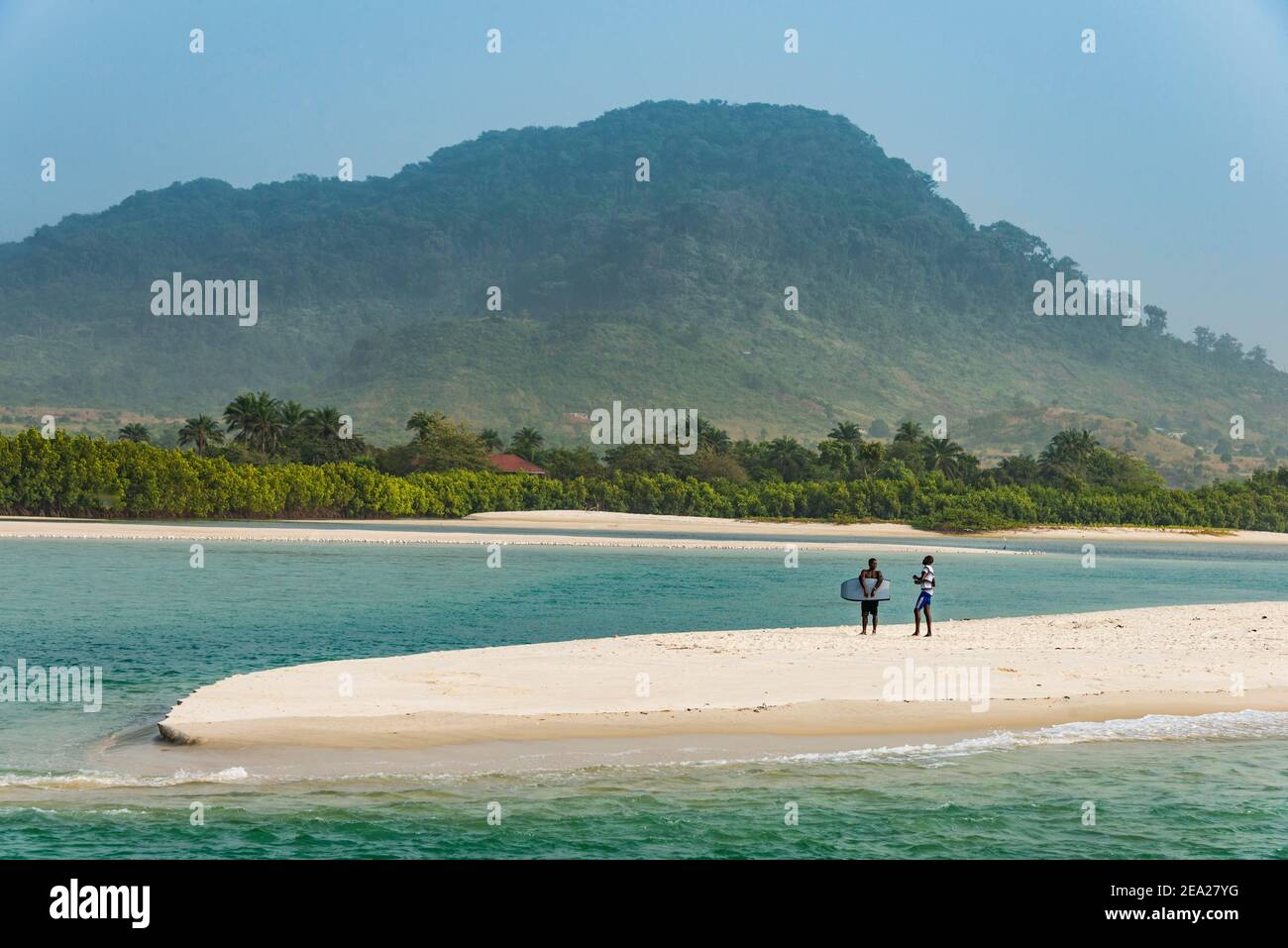 2 Meilen Strand, Sierra Leone Stockfoto