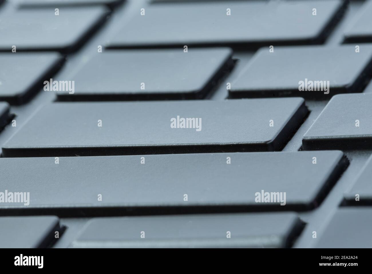 Detail der schwarzen Tastatur ohne irgendwelche Briefe auf Tasten  Stockfotografie - Alamy