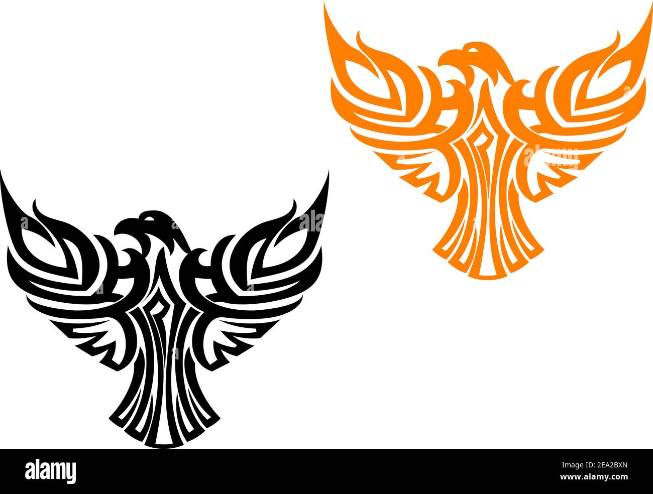 Schöne American Eagle Symbol isoliert auf weißem Stock Vektor
