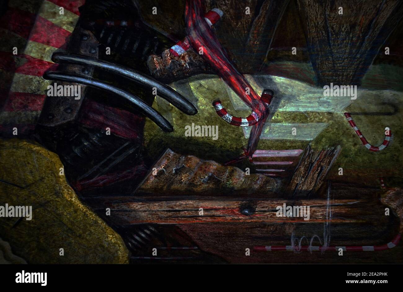 Kunst; Ölgemälde; Abstrakt; Hintergrund; modern; Dreieck; Kurve;; Quadrat; Kreis Stockfoto