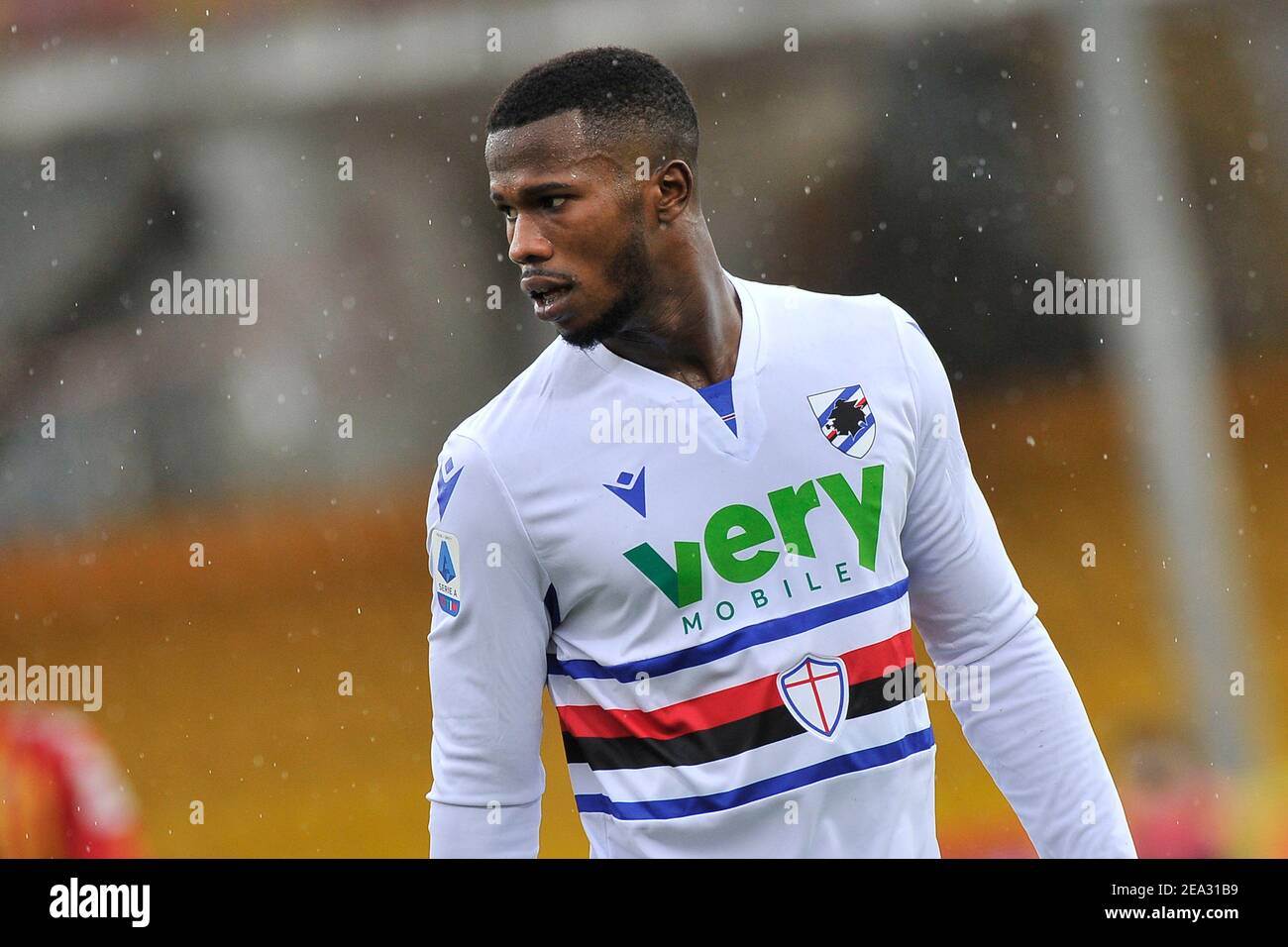 Benevento, Italien. Februar 2021, 07th. Balde Keita Spieler von Sampdoria, während des Spiels der italienischen SerieA Meisterschaft zwischen Benevento gegen Sampdoria, Endergebnis 1-1, Spiel im Ciro Vigorito Stadion in Benevento gespielt. Italien, Den 07. Februar 2021. (Foto von Vincenzo Izzo/Sipa USA) Quelle: SIPA USA/Alamy Live News Stockfoto