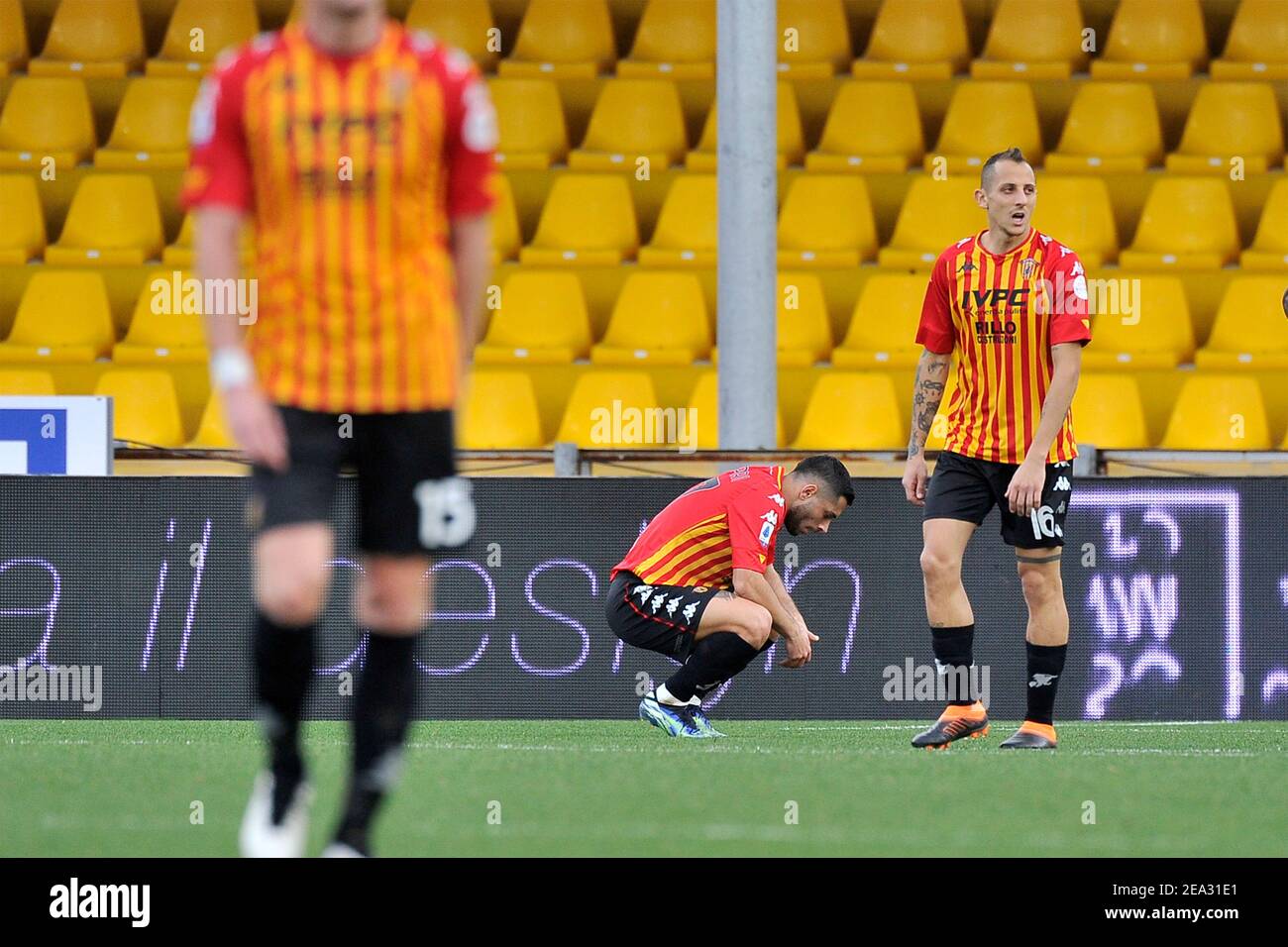 Benevento, Italien. Februar 2021, 07th. Gianluca Caprari Spieler von Benevento, während des Spiels der italienischen SerieA Meisterschaft zwischen Benevento gegen Sampdoria, Endergebnis 1-1, Spiel im Ciro Vigorito Stadion in Benevento gespielt. Italien, Den 07. Februar 2021. (Foto von Vincenzo Izzo/Sipa USA) Quelle: SIPA USA/Alamy Live News Stockfoto