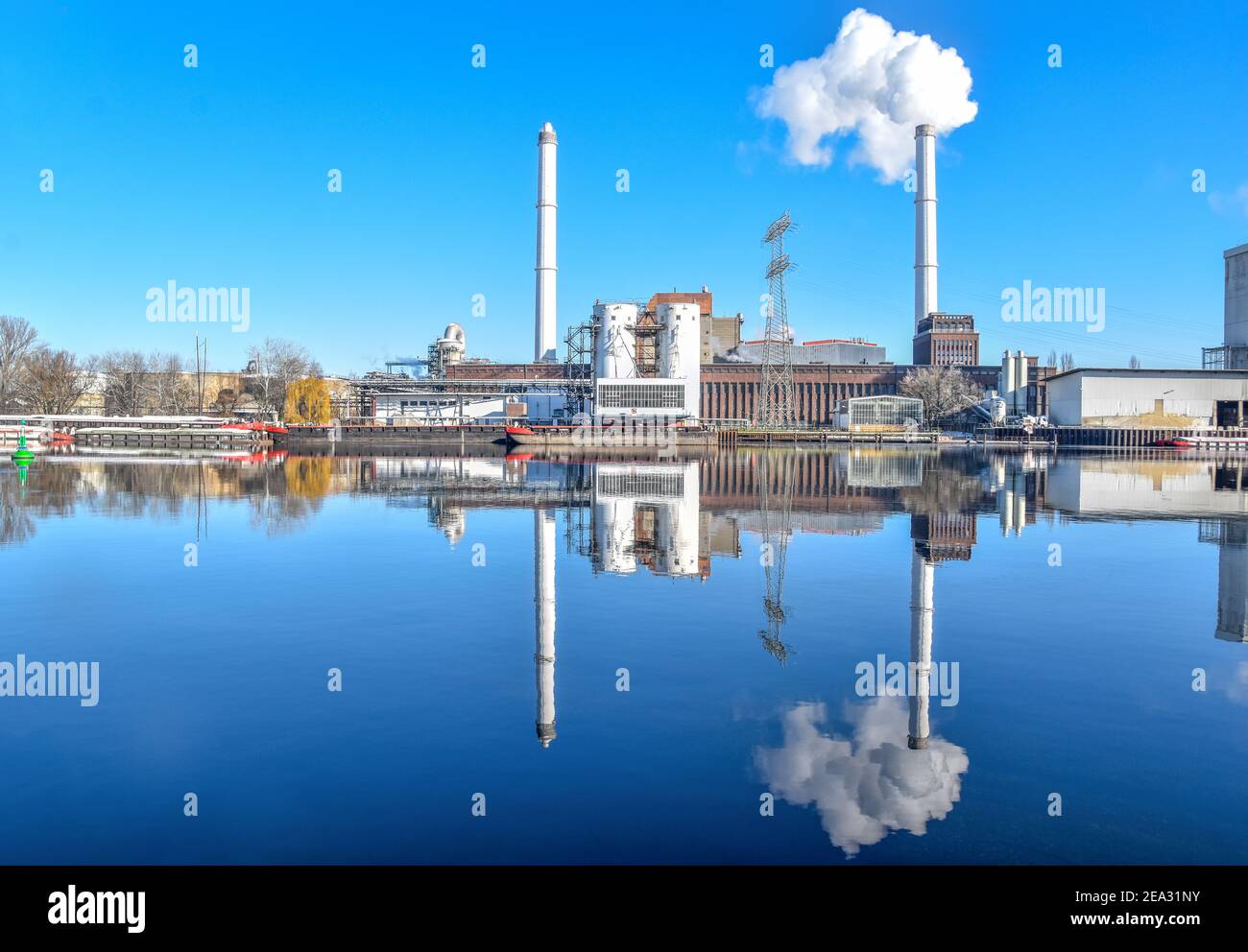 Thermalkraftwerk Berlin Klingenberg an der Spree Stockfoto