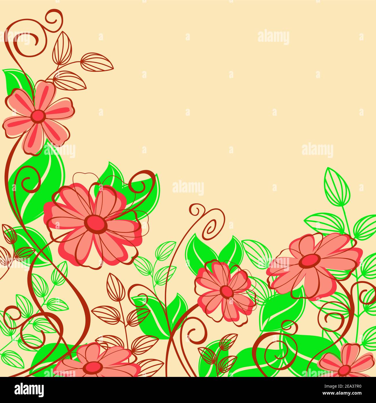 Abstrakte spring flower Pattern für Design als Hintergrund Stock Vektor