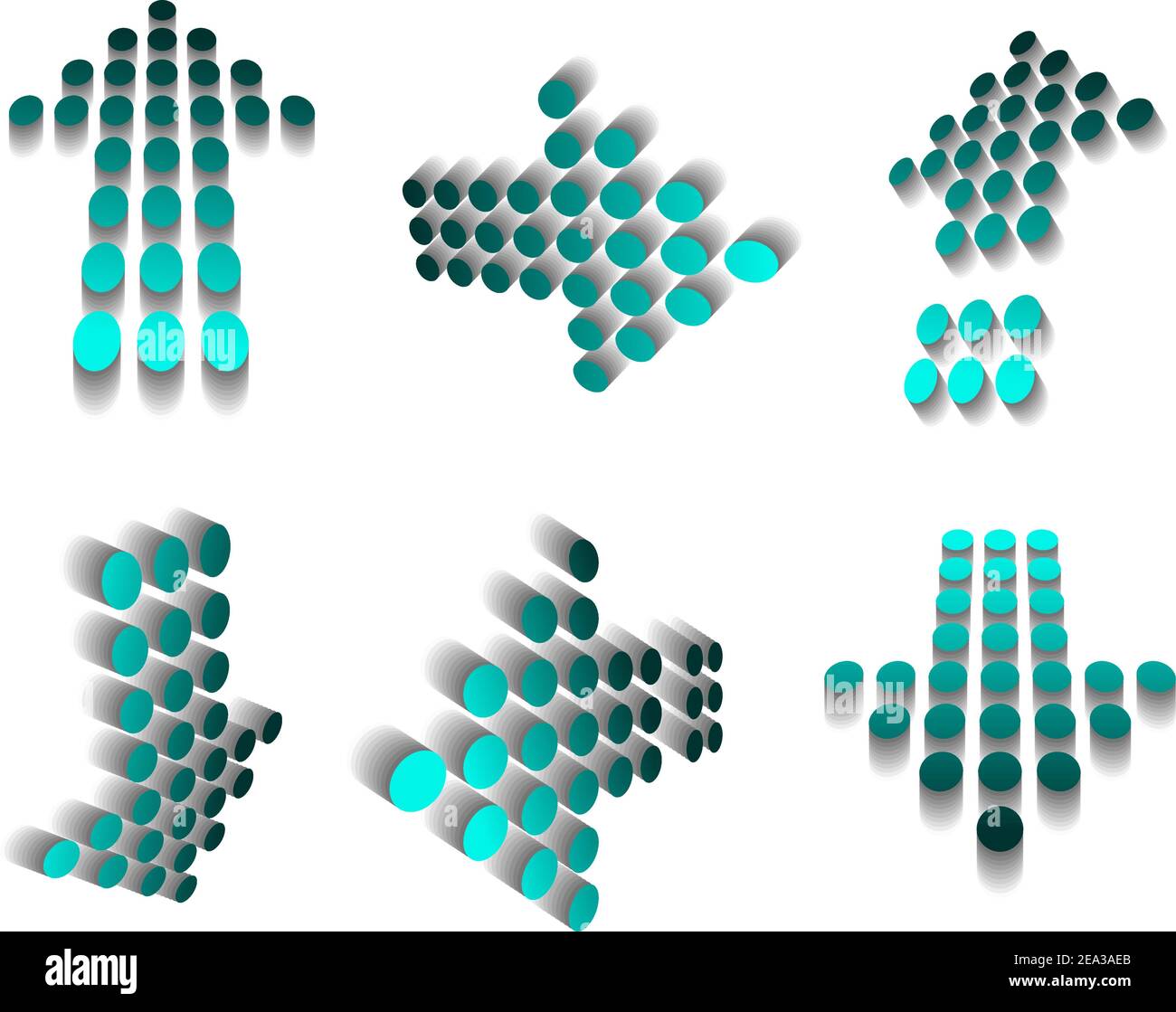 Der halftone Pfeile für kreatives Design Stock Vektor
